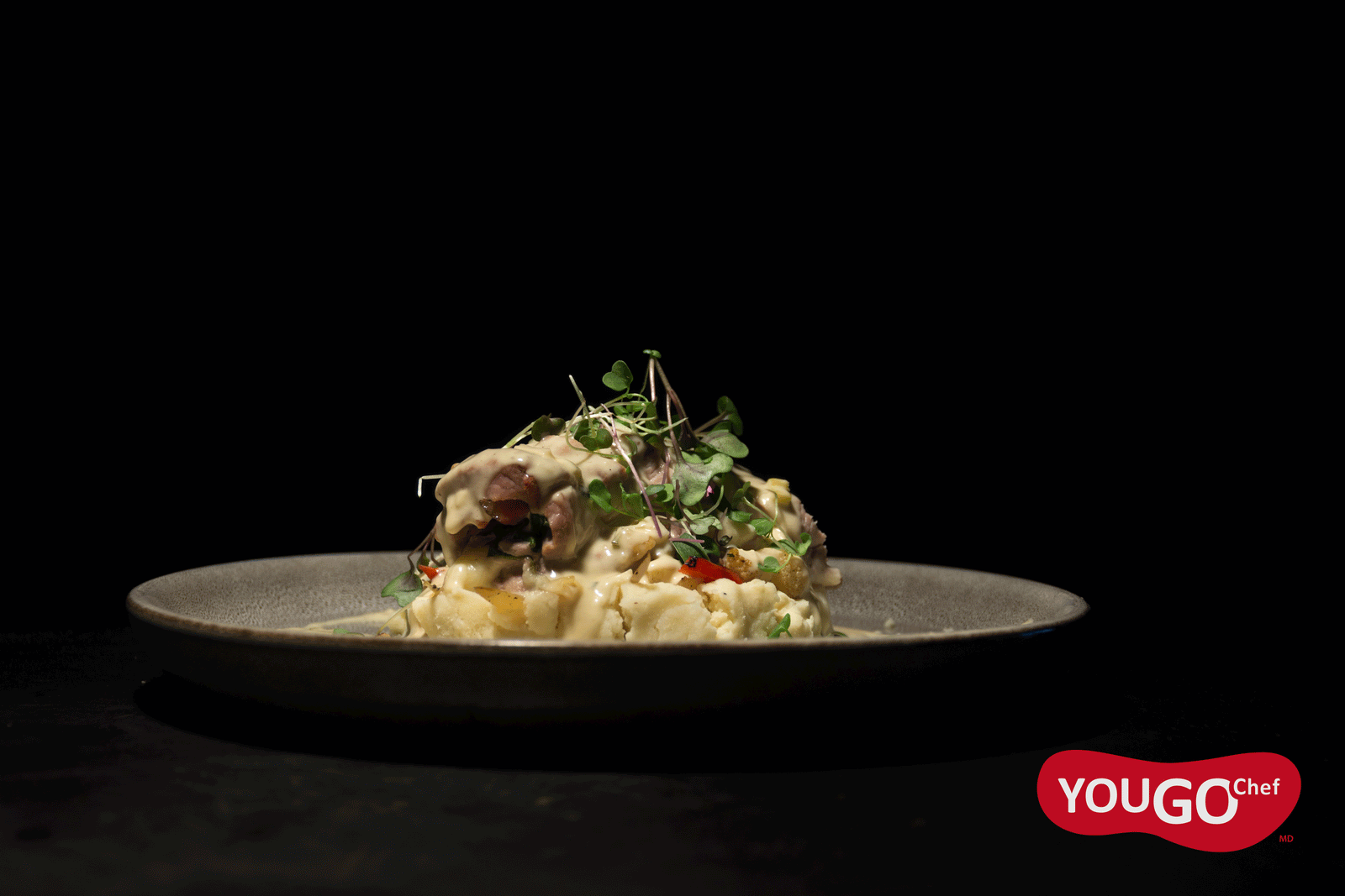 Filet de porc farci de fromage gouda et pancetta