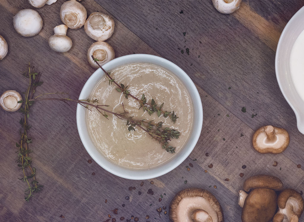 Crème de champignons et thym