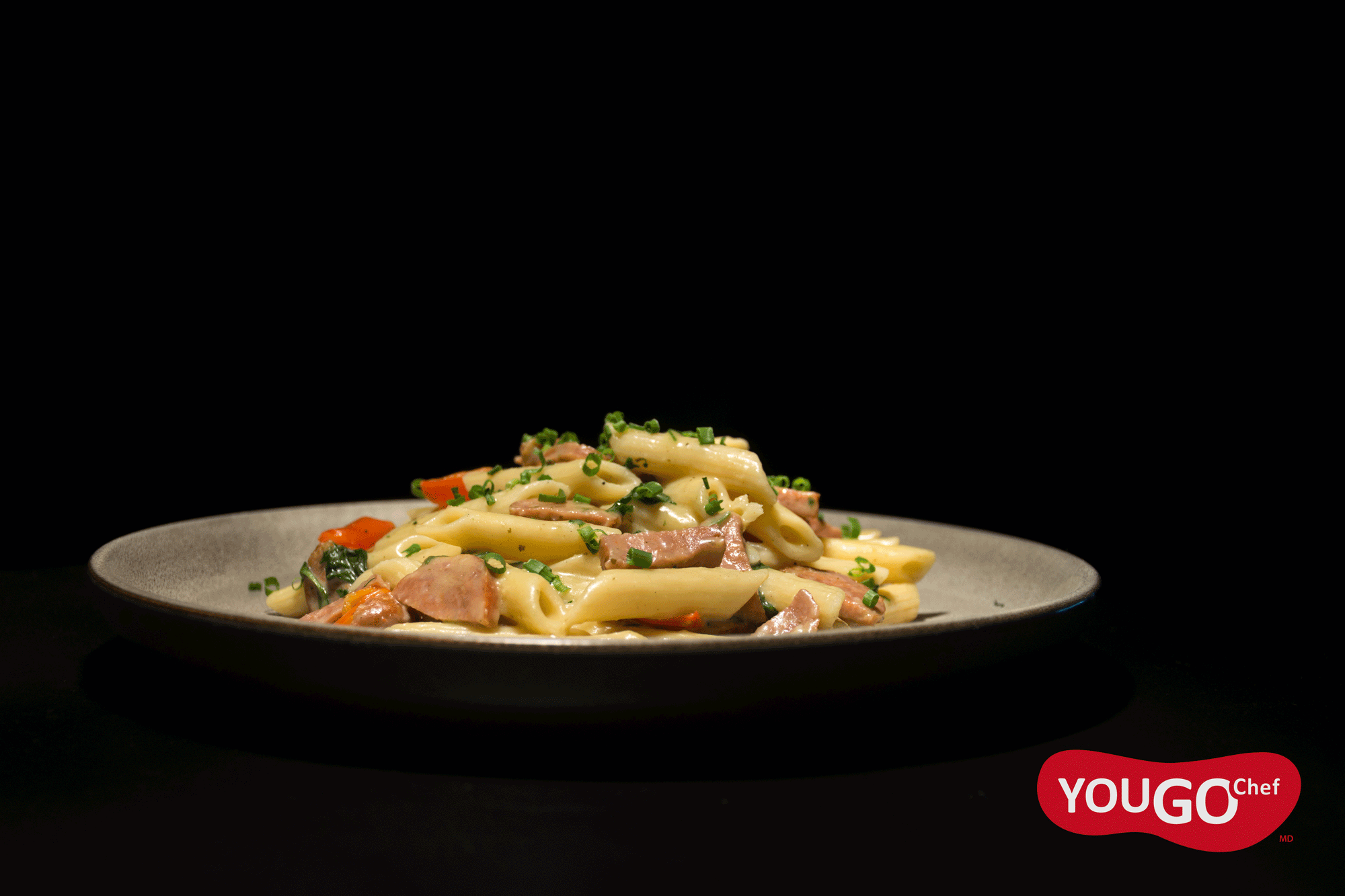Penne with herb pesto