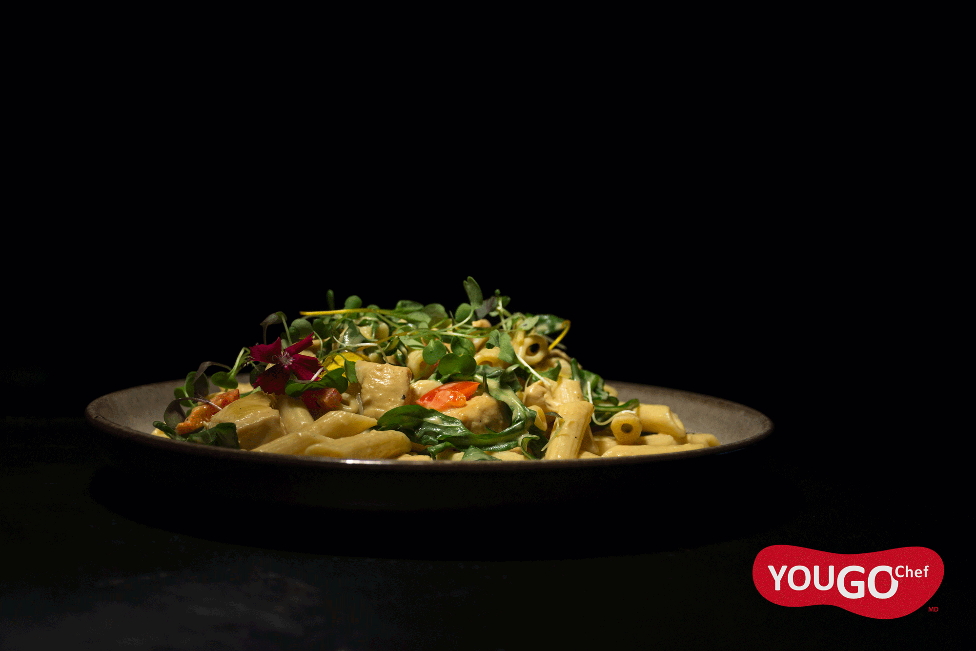Penne au poulet au beurre