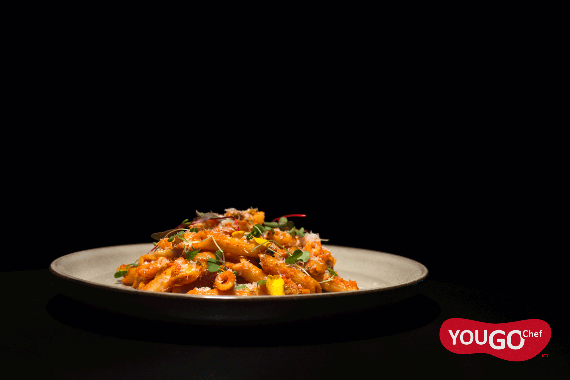 Penne with shrimp rosé sauce
