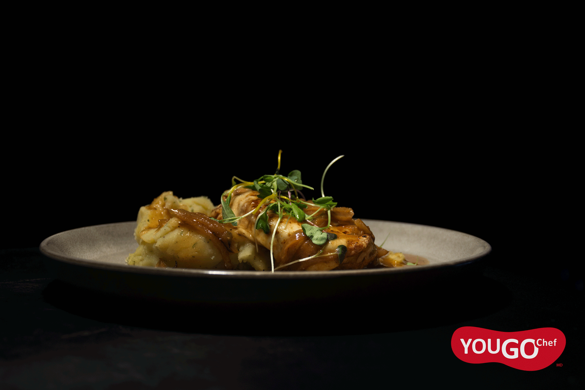 Poulet sauce style soupe à l'oignon