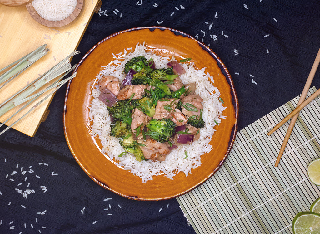 Poulet à la citronnelle parfumé à la thaï et lait de coco
