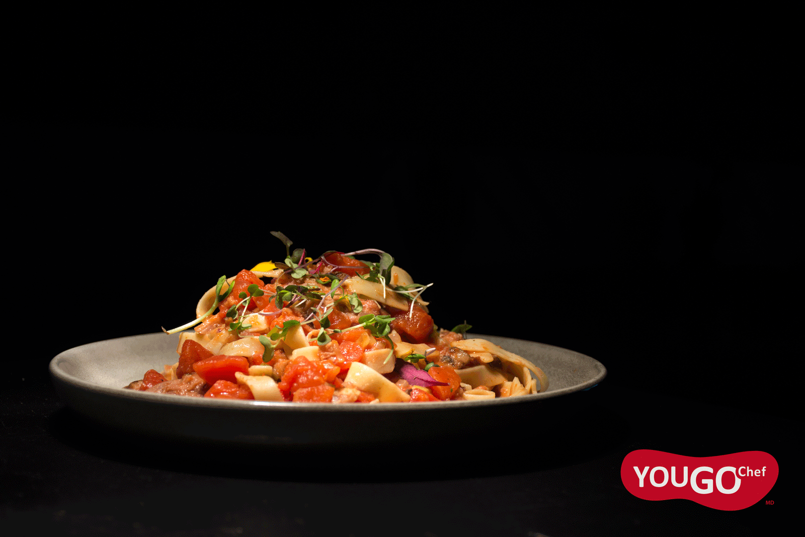Tagliatelle with braised beef and lardons Italian style